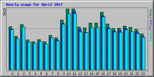 Hourly usage for April 2017