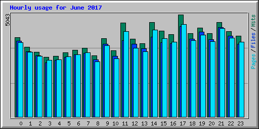 Hourly usage for June 2017