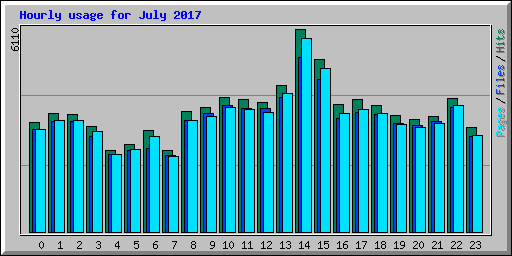 Hourly usage for July 2017